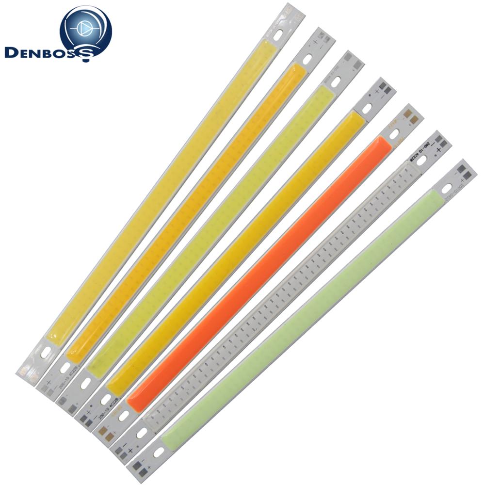 LED COB 200mm 10mm 12v cob led Strip light bulb source 10W Warm Nature White Blue Red Green Yellow FLIP Chip for auto light DIY