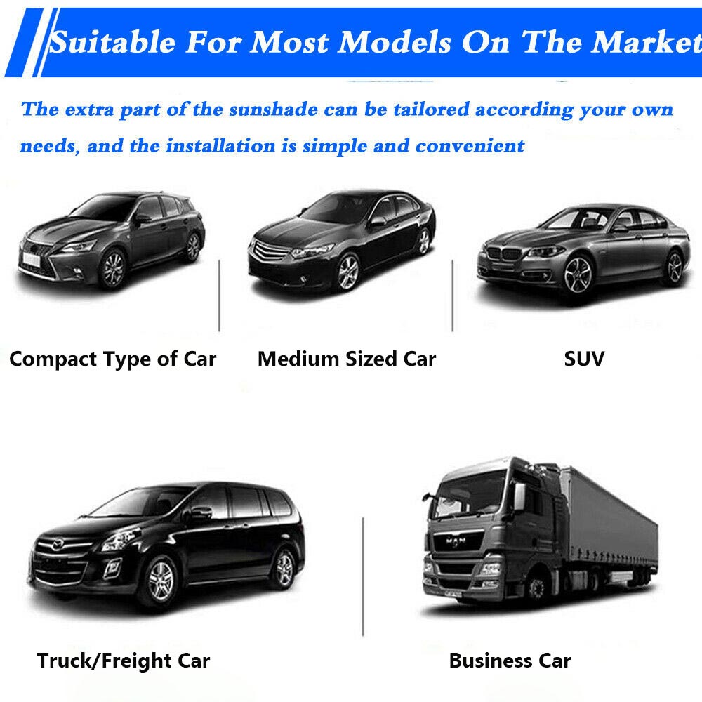 Automobile Automatic Roller Blind Sunshade Front Car Interior Retractable Windshield Shade Visor SUV Window Folding Block Cover