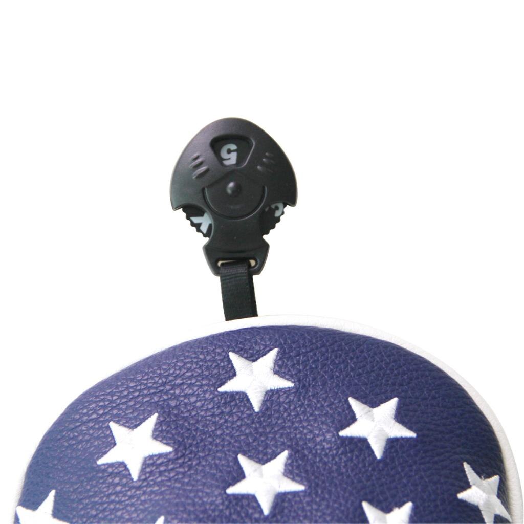 4 stuks/set nr. . 1, 3, 5,  ut golf headcover 460cc driver houten headcover pu leer met verwisselbaar nummerplaatje