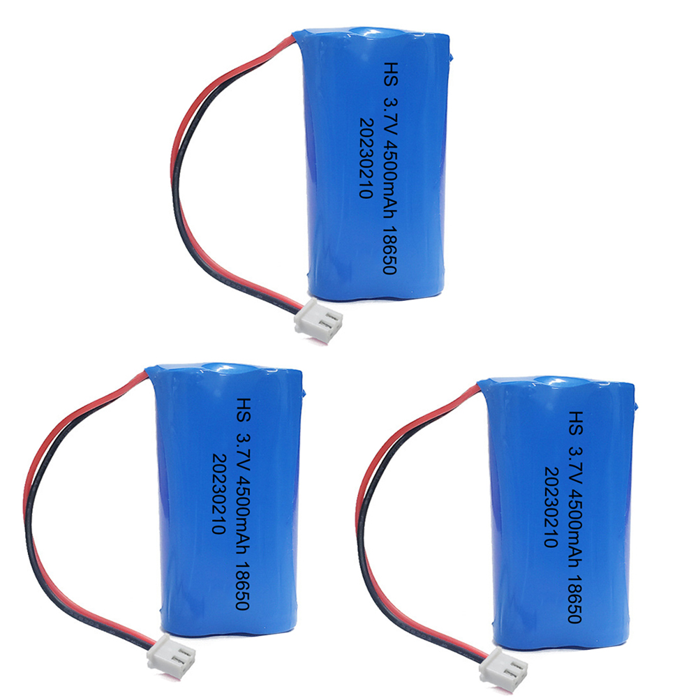 Paquete de batería de litio 3,7 V 18650 4500 grupo de baterías recargables con enchufe de XH2.54-2P para equipos de monitoreo, tablero de protección: Blanco