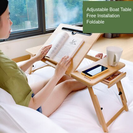 The bedroom sits simple small table board dormitory study foldable desk household adjustable multifunctional lazy table