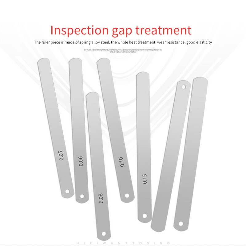 Automotive Maintenance Tools Feeler Gauge Microplate Gap Gauge Measure Tool 100mm 0.02-1mm 17 Blade Thickness