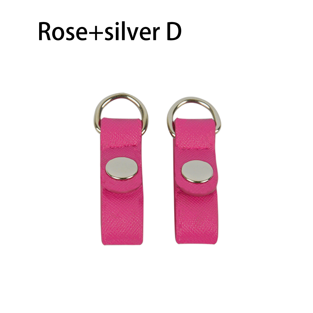 TANQU Nuovo 1 Coppia 2 pezzi Chiusura a Clip di Fissaggio per Obag Faux Della Cinghia di Cuoio Clip del Gancio per il Opocket O sacchetto: rose