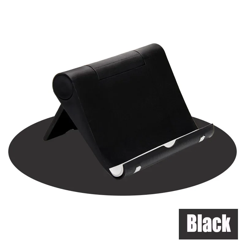 Universal Foldable Desk Phone Holder Mount Stand for Mobile Phone Tablet Desktop Holder Phone Holder Smartphone Tablet Stand: black