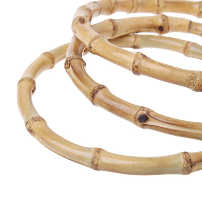 1 X Ronde Bamboe Tas Handvat Voor Handgemaakte Handtas Diy Tassen Accessoires