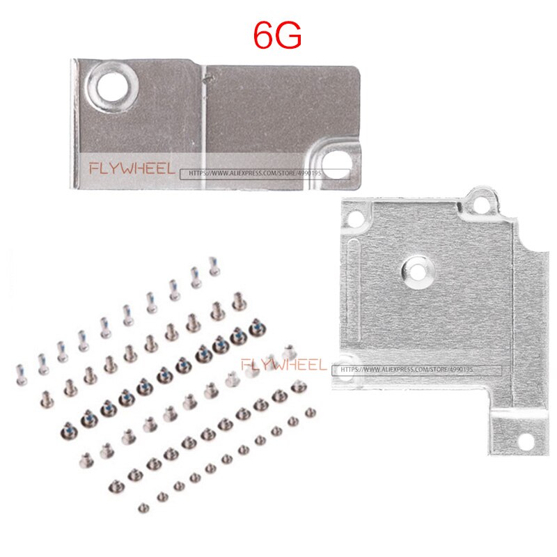 1set For iPhone 5 5S 6 6S 7 8 Plus LCD Display Metal Bracket Cover +Battery Spacer Metal Plate Holder With All Set Screws: For 6G