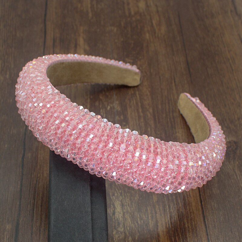 Fairland Industria Pesante Handmade Barocco Della Perla Del Rhinestone Rotondo Stellato Stagnola di Oro Romantico Archetto Imbottito Pieno di Cristallo Delle Donne