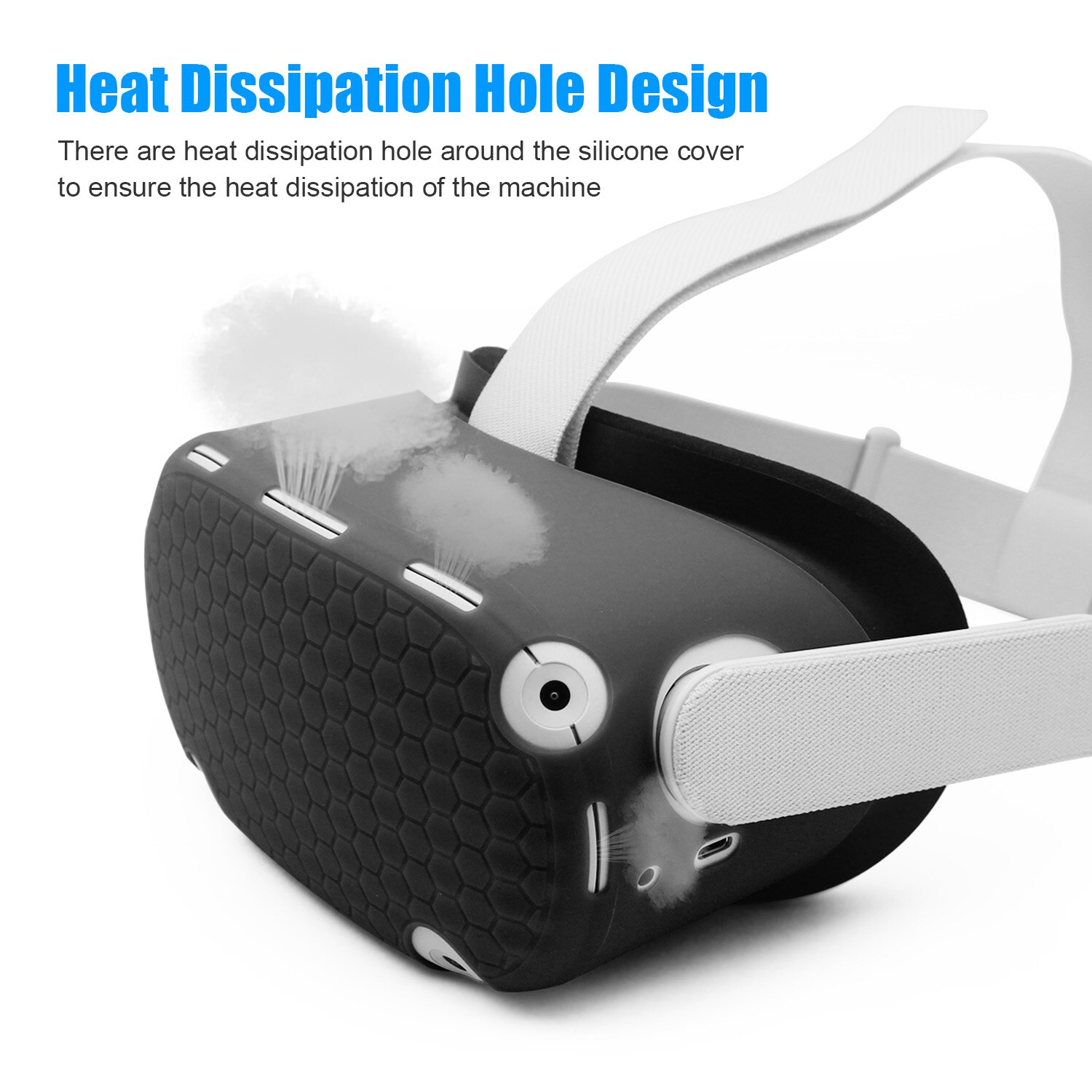 Siliconen Beschermhoes Voor Oculus Quest 2 Vr Headset Helm Hoofd Shell Anti-Krassen Case Voor Oculus Quest 2 accessoires