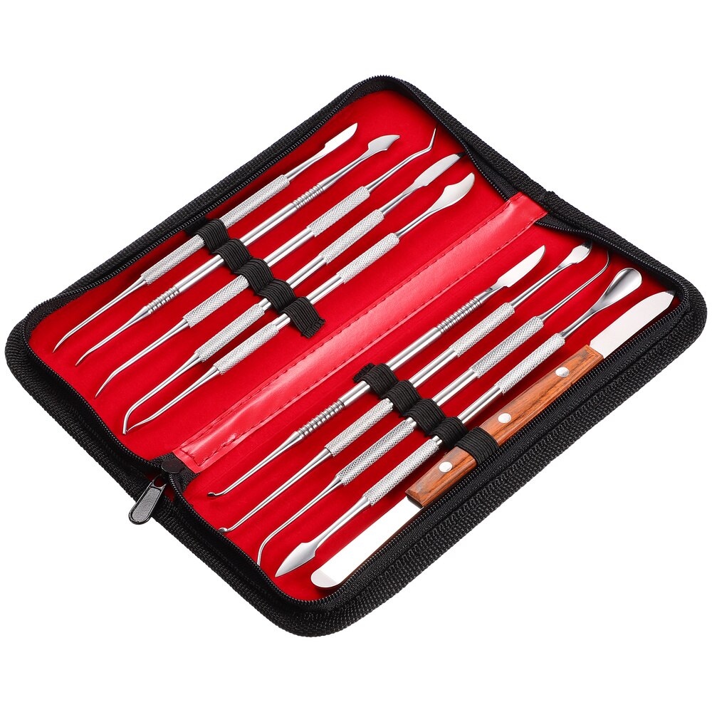 Black Supvox Wax Carving Tools Stainless Steel Wax Sculpting Tool Set Wax Tool Kit with Storage Bag