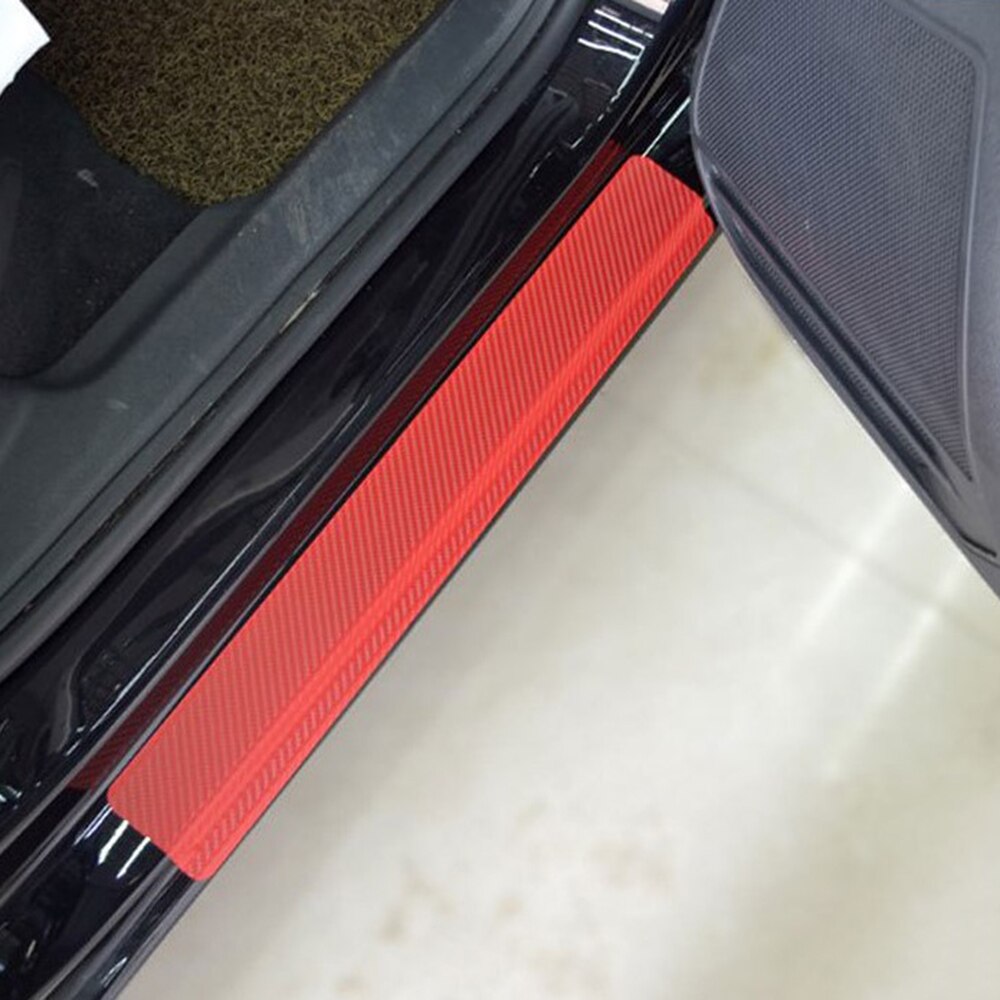 4 Stuks Auto Stickers Rood Pedaal Protector Carbon Fiber Vervangende Onderdelen Auto