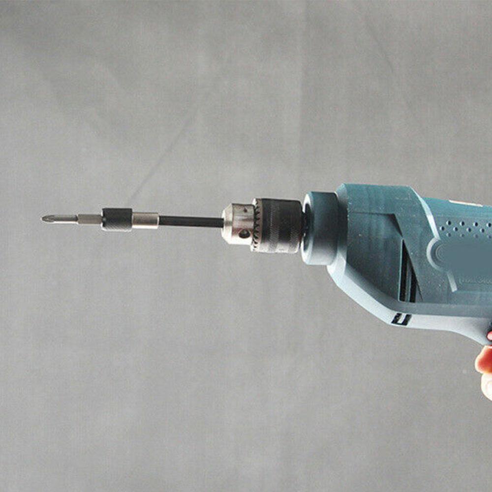 Vástago hexagonal para taladro eléctrico destornillador magnético de acero inoxidable, extensión ajustable, duradera, 1/4