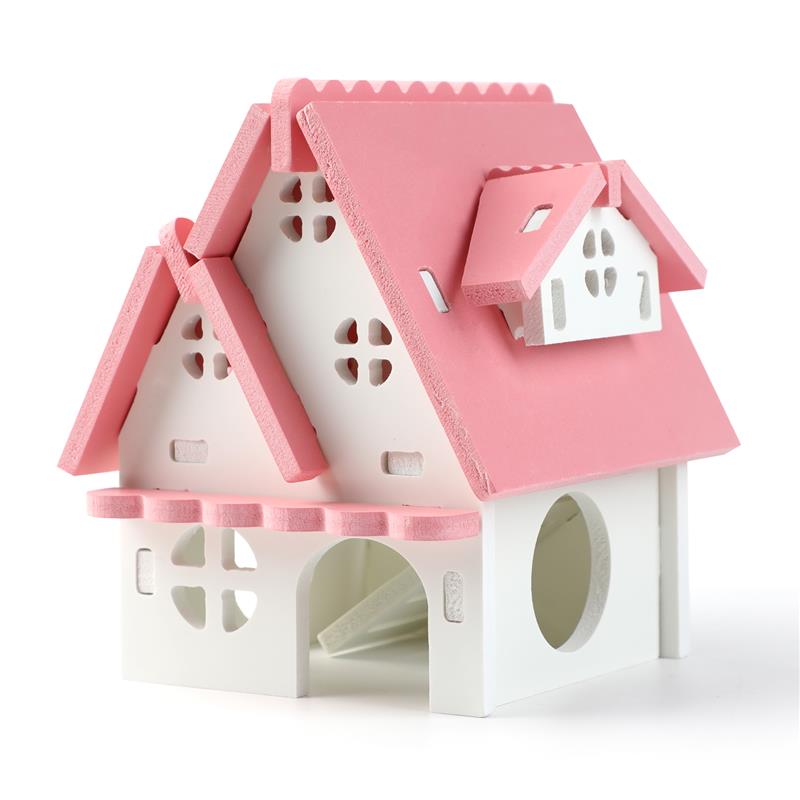 Houten Hamster Hideout Huis Eekhoorn Egel Villa Kleine Huisdier Habitat Hamster Accessoires Chinchilla Cavia Dierbenodigdheden: A