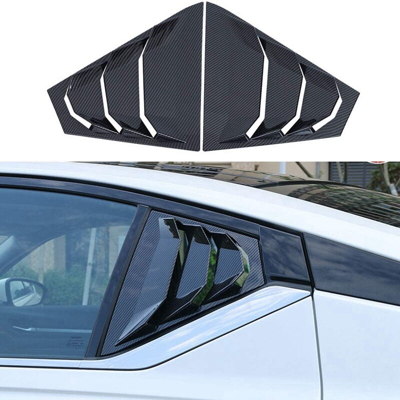 2 Stuks Voor Nissan Altima Rear Side Window Lamellen Air Vent Scoop Shades Cover Blinds Accessoires