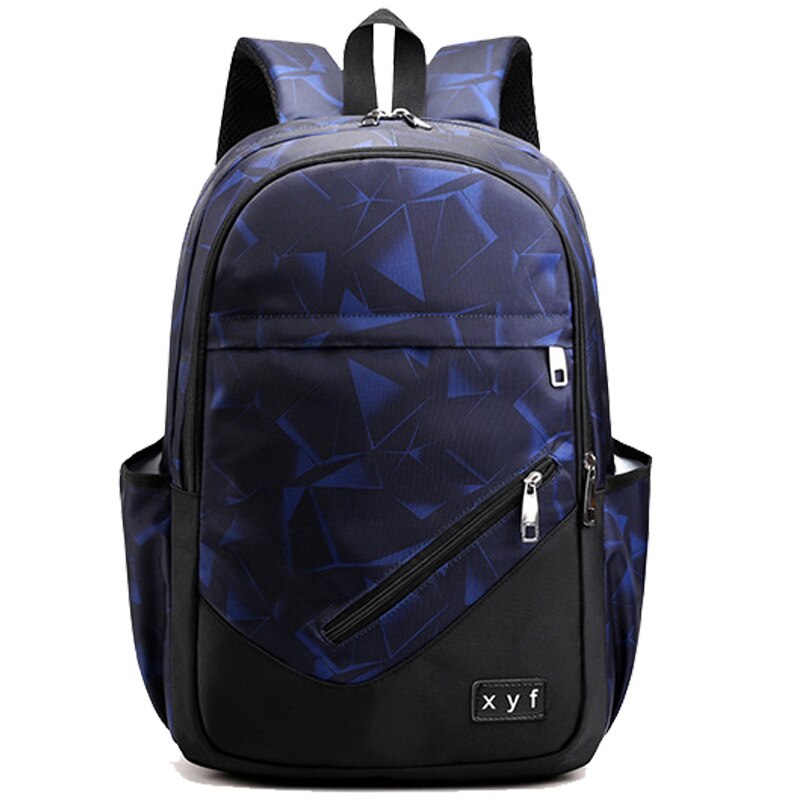 Mochila para ordenador portátil de gran capacidad de Oxford para hombre Chuwanglin, mochila de viaje multifunción para tiempo libre, mochila para estudiantes C92708: navy