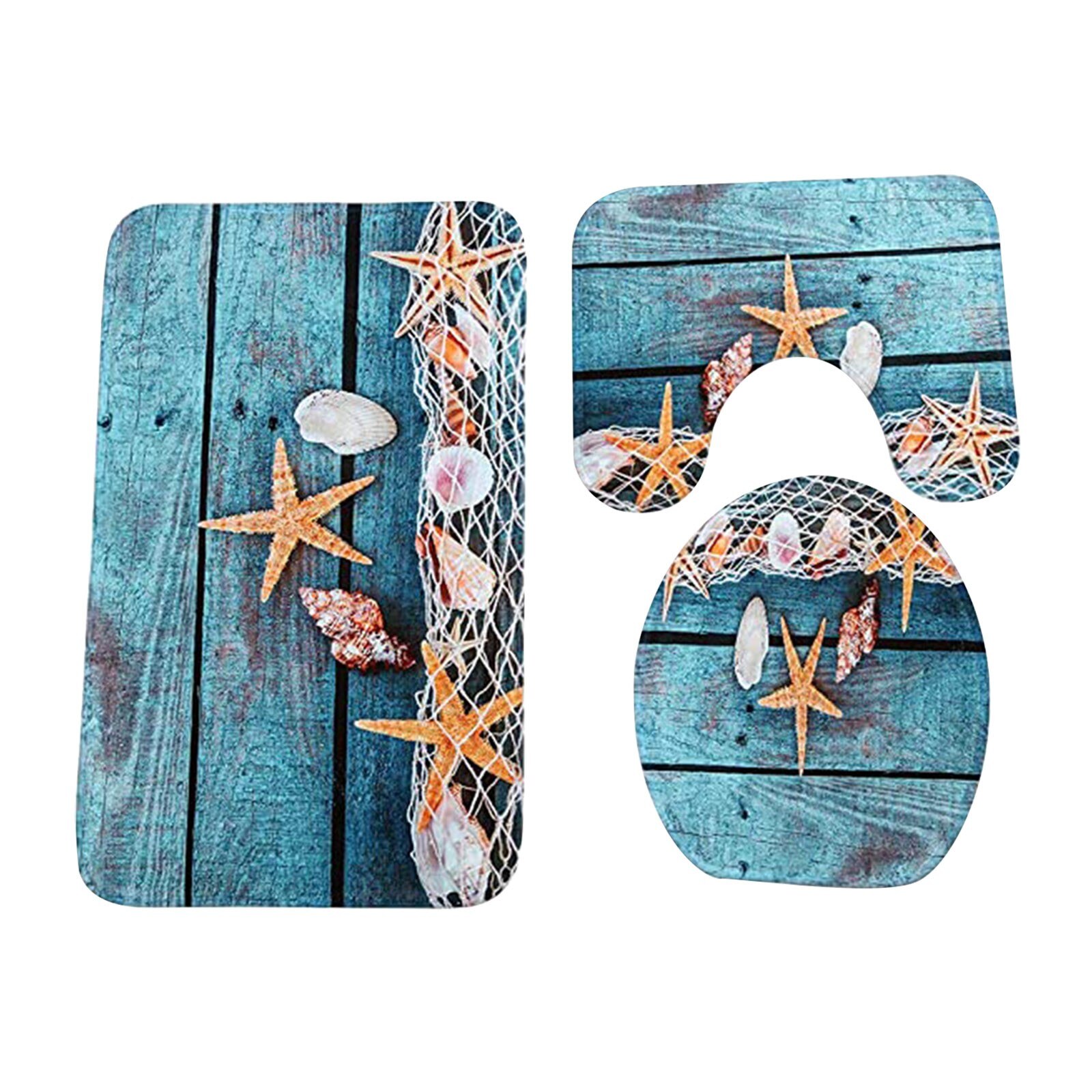 Mode Badmat Set, 3 Stuk Badmat, Badmat, Wc Mat, Bad Mat, douche Mat Thuis Wc Deksel Cover Douche Vloermatten: Default Title