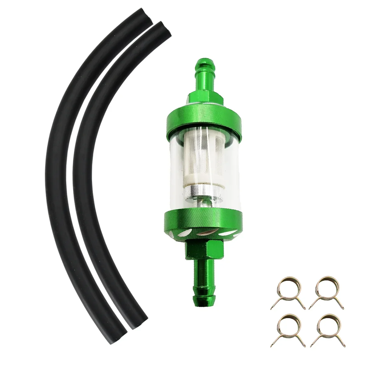 Filtro de aceite de gasolina y combustible de vidrio de aleación de aluminio CNC de 8mm Moto para Dirt Pit Bike 125/140/150/160cc CRF70 90 110 TTR100 110 KLX65: Lavanda
