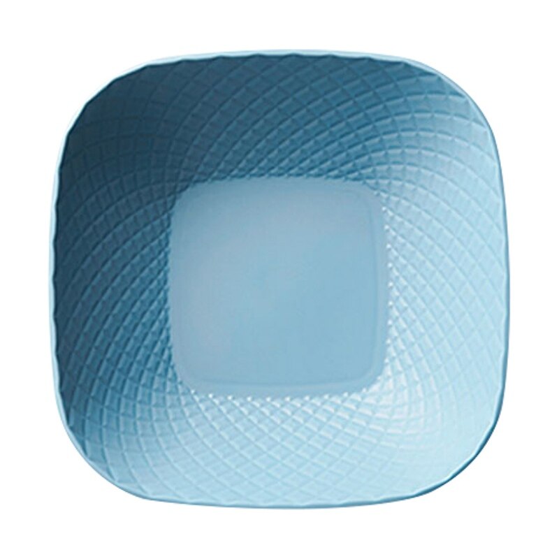 Dinner Plates Dishes Plastic Plate Nordic Style Snack Fruit Plate Salad Dessert Plate Dinner Platters Square Round Tray Dish: Blue Square