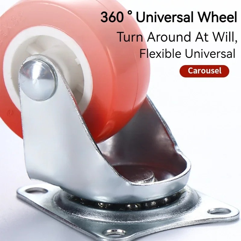 4/8 Stuks Meubels Caster 1.5 "Zachte Rubberen Universele Wiel Zwenkwiel Roller Wiel Voor Platform Trolley accessoire Meubels