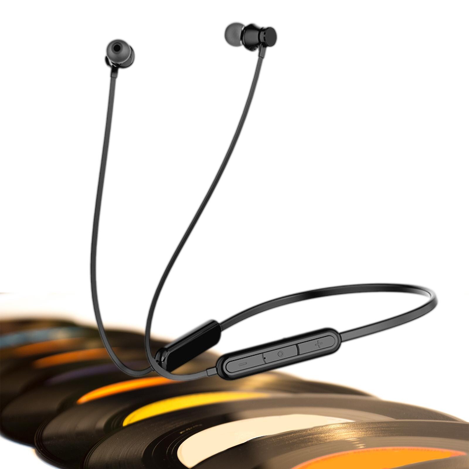 Bluetooth Neckband Headphones Bass Stereo Built-In Mic V5.0 for Home Office