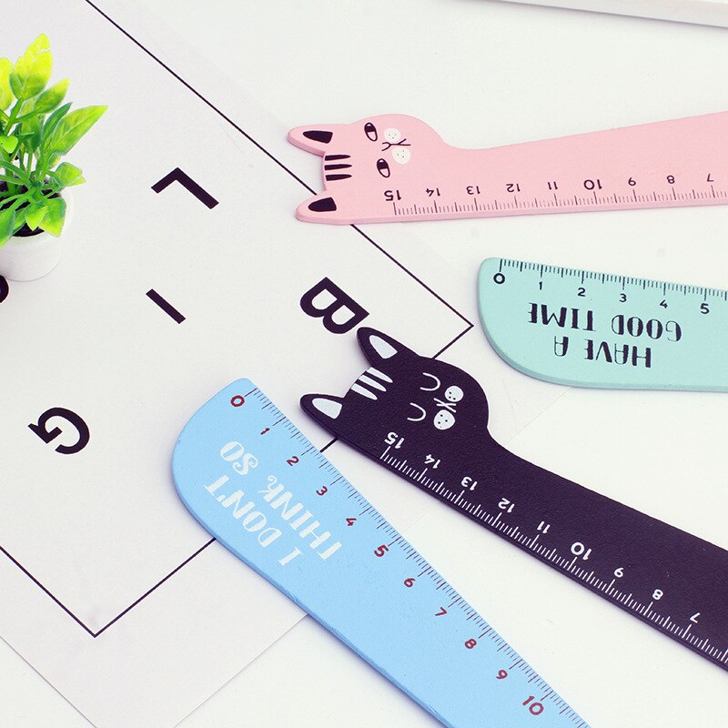 Cat Ruler Kawaii Accessories Cute Ruler Novelty Stationery Patchwork Ruler Cartoon Cute Set of Drafting Rules School Supplies