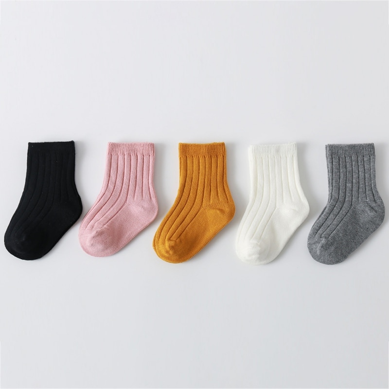 Enfant en bas âge filles chaussettes enfant en bas âge bébé solide cheville chaussettes enfants plancher chaussette pour enfants 0-5T