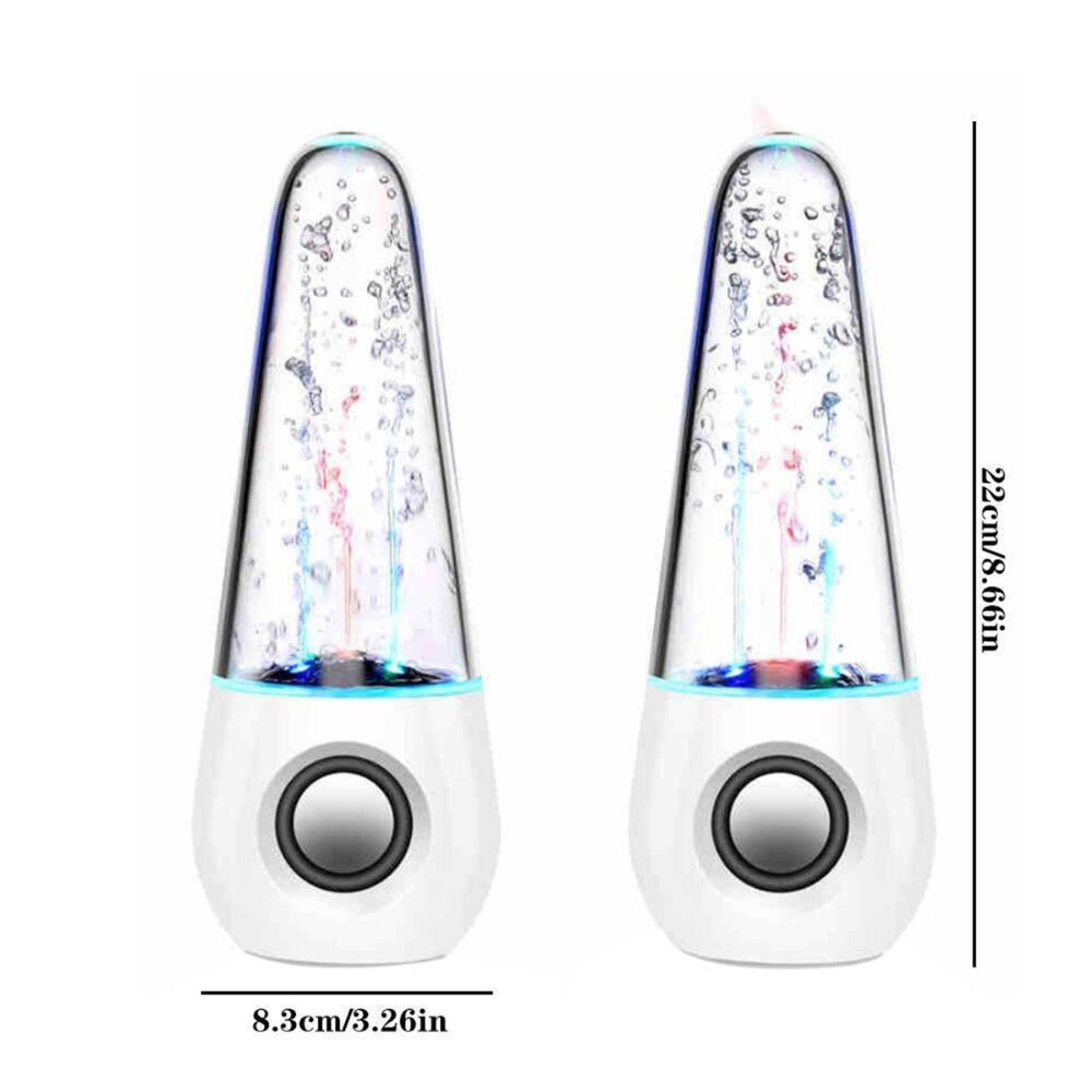 Laiyiqi 1 paar Led Light Dancing Water Speakers bullet Fontein waternevel HiFi stereo woofer Muziek PC alto falante caixa som