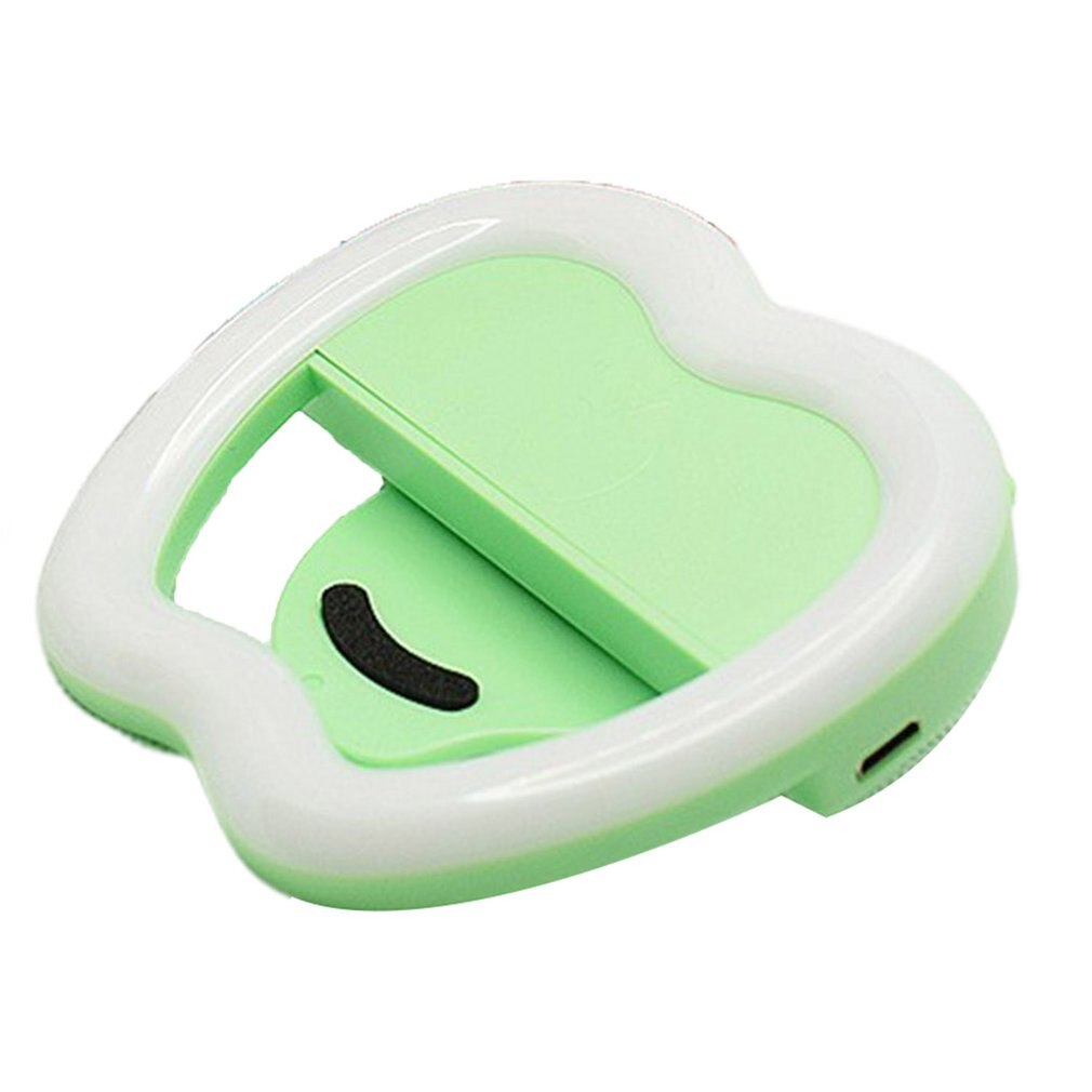 Luz de relleno de teléfono móvil en forma de manzana, para teléfono móvil externo, Flash de selfi de belleza, redonda, luz duradera de relleno en vivo