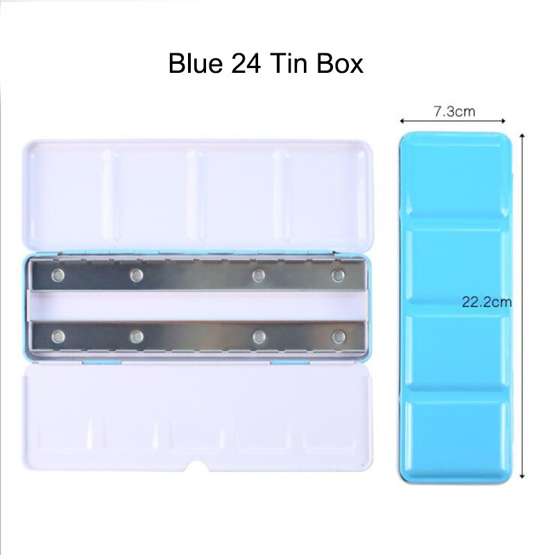 Aquarel Gouache Verf Blikken Doos Palet Schilderen Opslag Verf Lade Palet Verf Doos