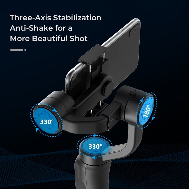 EKEN H4 3 Axis Handheld Stabilizer Cellphone Video Record Smartphone Gimbal For Action Camera phone