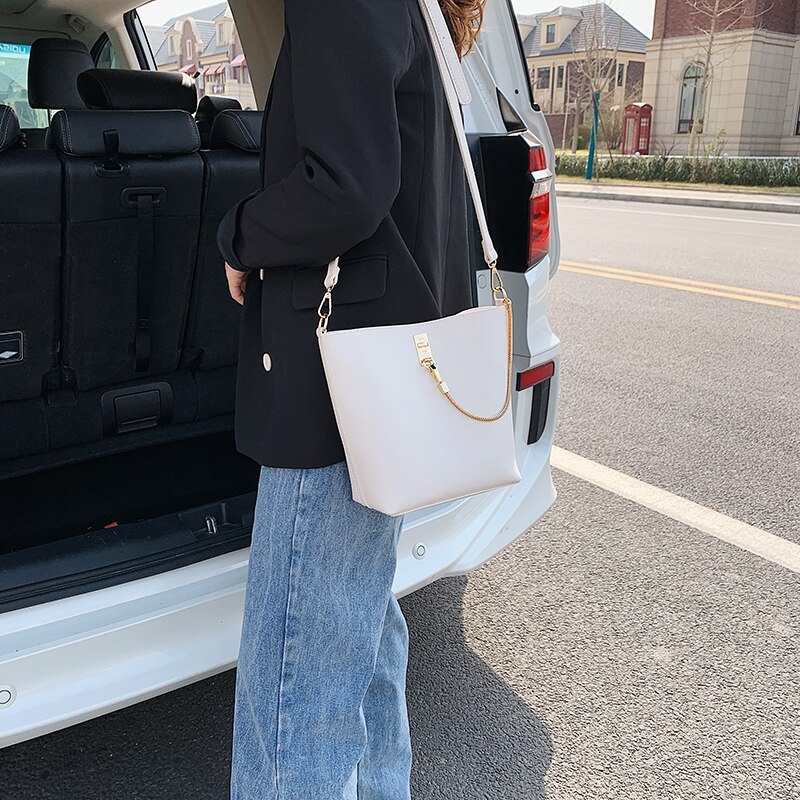 Small Pu Leather Handbags Shoulder Bag Ladies Crossbody Bags for Women Female Bucket Messenger Bag
