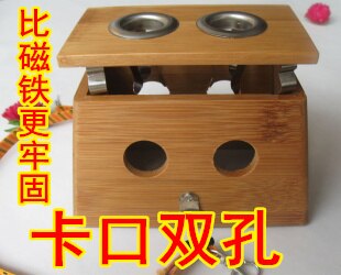 Bamboe Dubbele Gat Moxibustion Box Moxa Doos Moxa Roll Doos