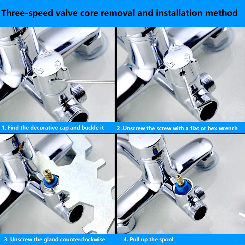 2/3/4/5 Manier Messing Abs Douche Kraan Kolom Keramische Schijf Cartridge Mengkraan Mixer Douche Bar Tap bad Mengkraan Badkamer