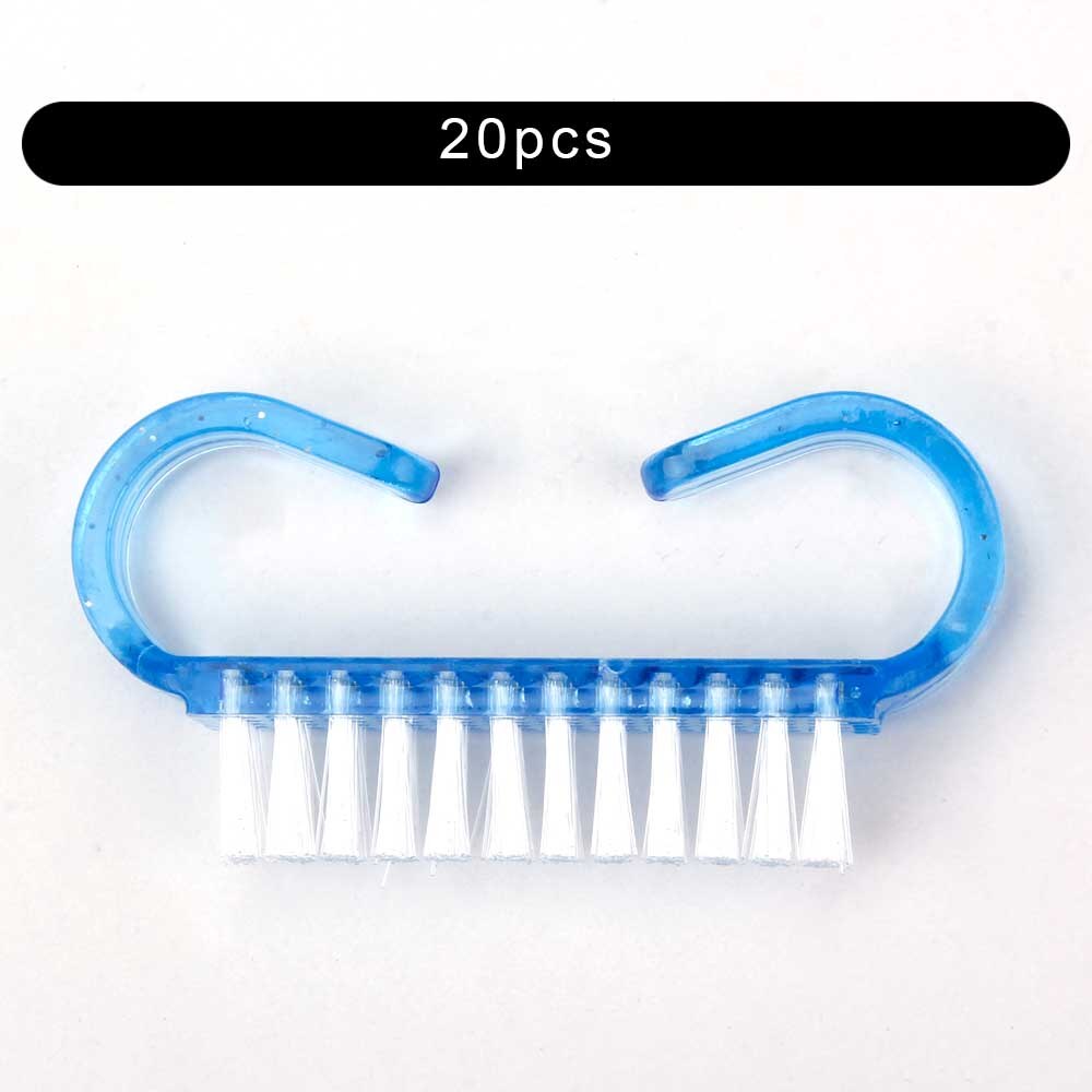 oben Reinigung Nagel Pinsel Nagel Kunst Kunststoff Weiche Entfernen Staub Finger Pflege UV Gel Manikübetreffend Pedikübetreffend Werkzeug machen-hoch Pinsel Schrubben: Himmel Blau