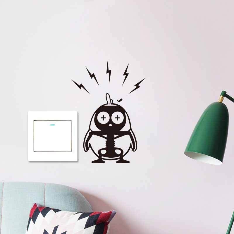 Cartoon Skeleton Penguin Wall Stickers Home Decoration For Living Room Fridge Kitchen Art Decals Peel & Stick Vinyl Wallpaper
