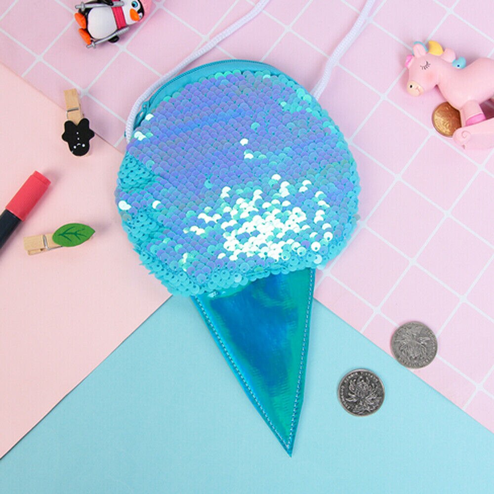 Peuter Kid Kinderen Jongen Meisje Pailletten Ijs Rugzak Schooltas Rugzak Mode Schattige Kinderen Zakken: Blauw