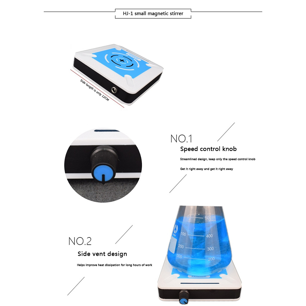 1L Stirrer 0-2500r Mini Magnetic Stirrer Speed Control Rotation Electromagnetic Heat Stirrer For Unmanned Chemical Laboratory