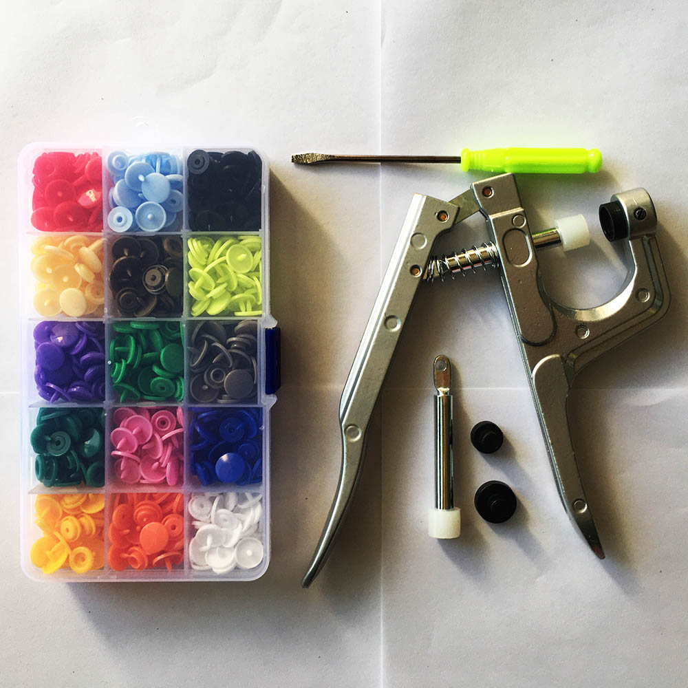 150set/240set Plastic Snaps Snap Buttons For Clothes Fabric DIY Sewing Accessories Baby Children Kids Button Snap Pliers Machine