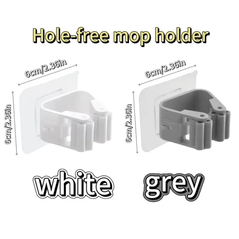 Supporto per scopa autoadesivo Supporto per scopa Supporto per scopa a parete Supporto per scopa Spazzola per spazzare Gancio Organizzatore di stoccaggio Accessori per la cucina del bagno