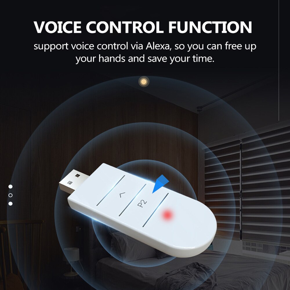 Intelligent Home Voice Transponder RF WIFI Converter Electric Curtain Roller Intelligent Control Motor Compatible in Tuya APP