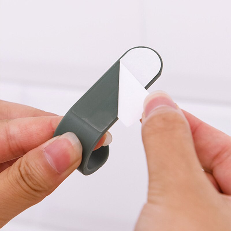 4pcs/set Towel Hooks Plastic Door Hangers Self Adhesive Wall Hangers Hat Racks Keys Hanger Home Decor Organizer Storage