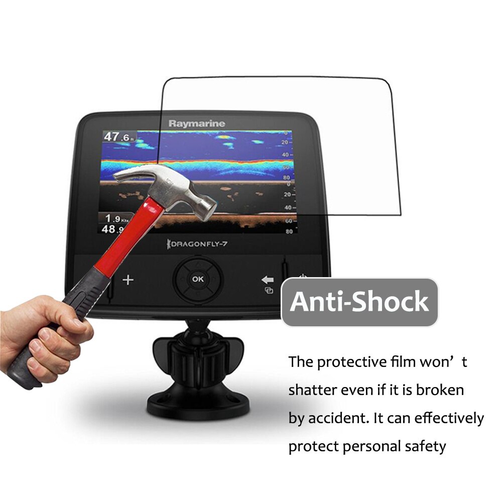 3Pcs Anti-Scratch Water-Proof Hd Pet Film Voor Raymarine Dragonfly 7 Gps/4 Gps Scherm protector Nano Anti-Shock Film Niet Glas