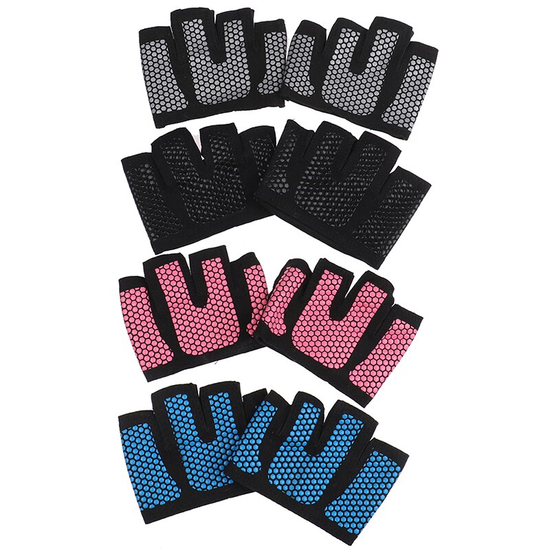 Guantes de medio dedo para Fitness para hombre y mujer, para Crossfit, entrenamiento, gimnasio, levantamiento de pesas de potencia, culturismo, Protector de manos