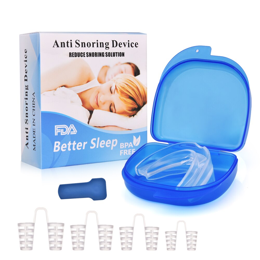 Anti Snoring Nasal Dilators Mouth Guard Mouthpiece Stopper Antisnoring