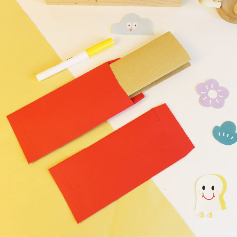 Chinese Red Retro Traditional Chinese Red Envelope Simple Envelope 10pcs