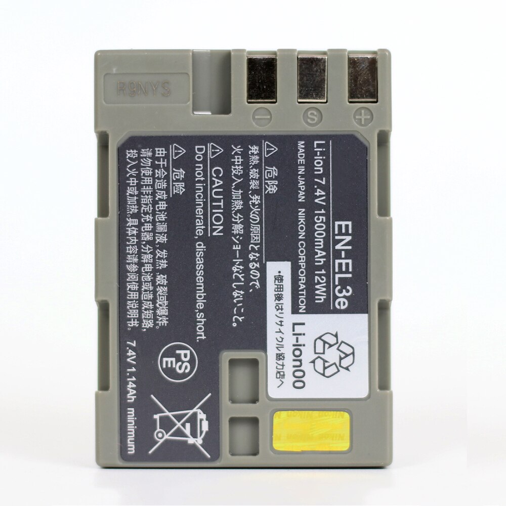 7.4V 1500mah EN-EL3e EL3a ENEL3e Rechargeable Camera Battery For Nikon D300S D300 D100 D200 D700 D70S D80 D90 D50 L15