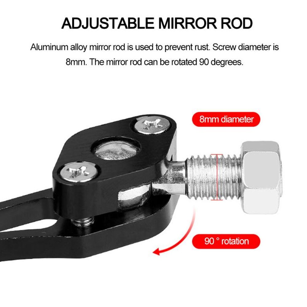 Sykkel speil sykkel bakstyre speil sykling bakfra mtb sykkel silikon håndtak bak justerbar venstre høyre speil