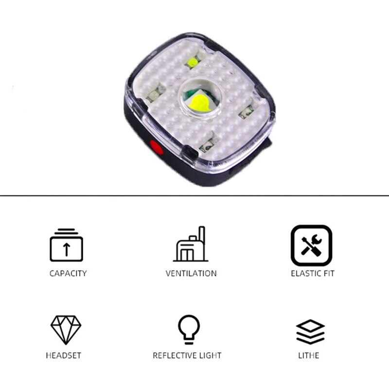Cykelbaglygter , 5 led 3 modes usb-opladning vandtæt udendørs blinklys sikkerhedsadvarselslys clipslampe