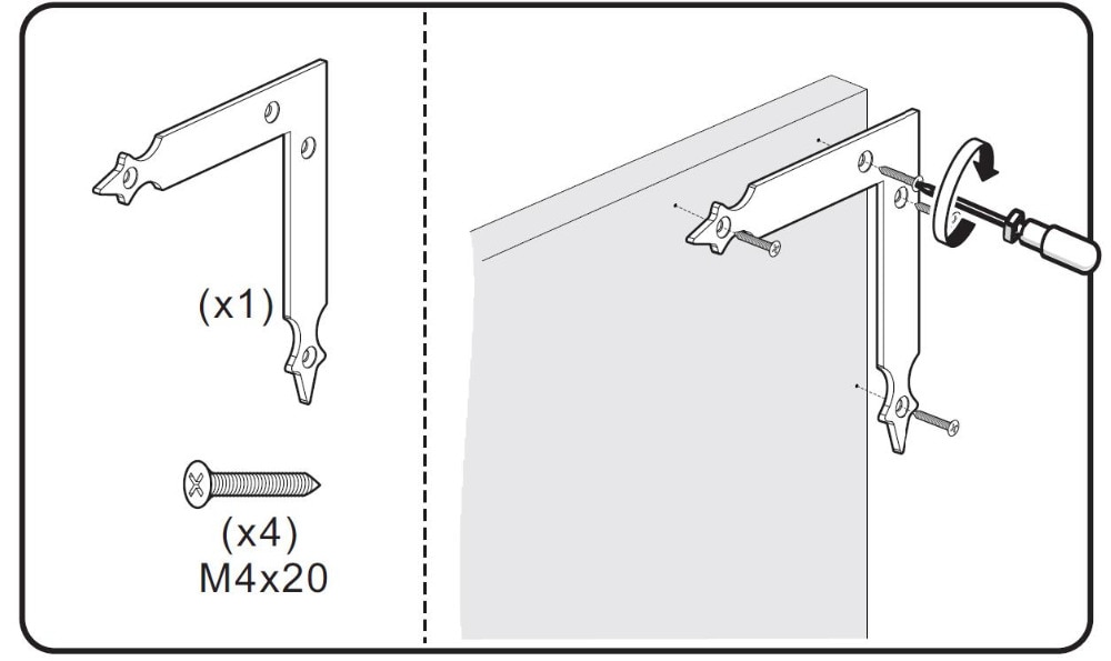 DIYHD 125mm barn door slab L bracket sliding barn door decorative corner bracket hardware
