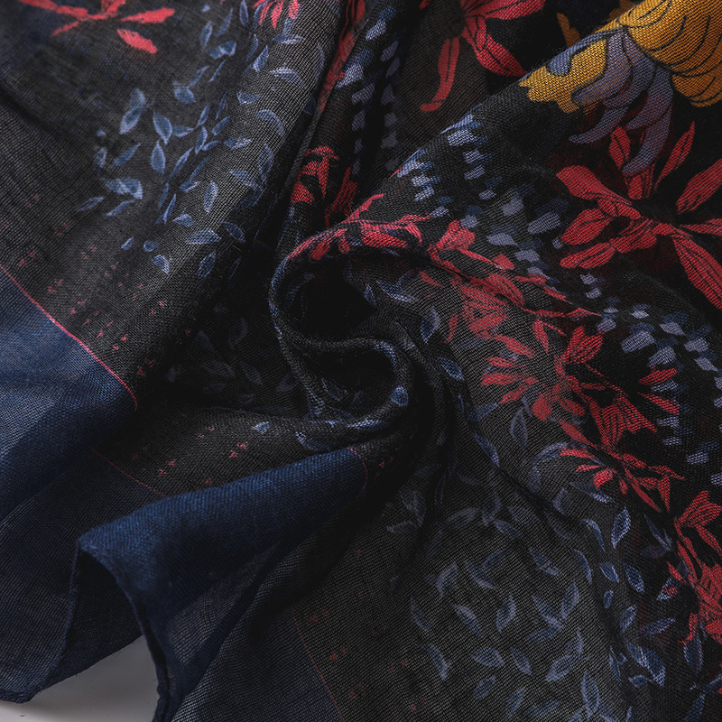 1Pc Vrouwen Viscose Sjaal Lente Dames Vierkante Zakdoek Marineblauw Herfst Dunne Sjaals En Wraps Moslim Hijaabs