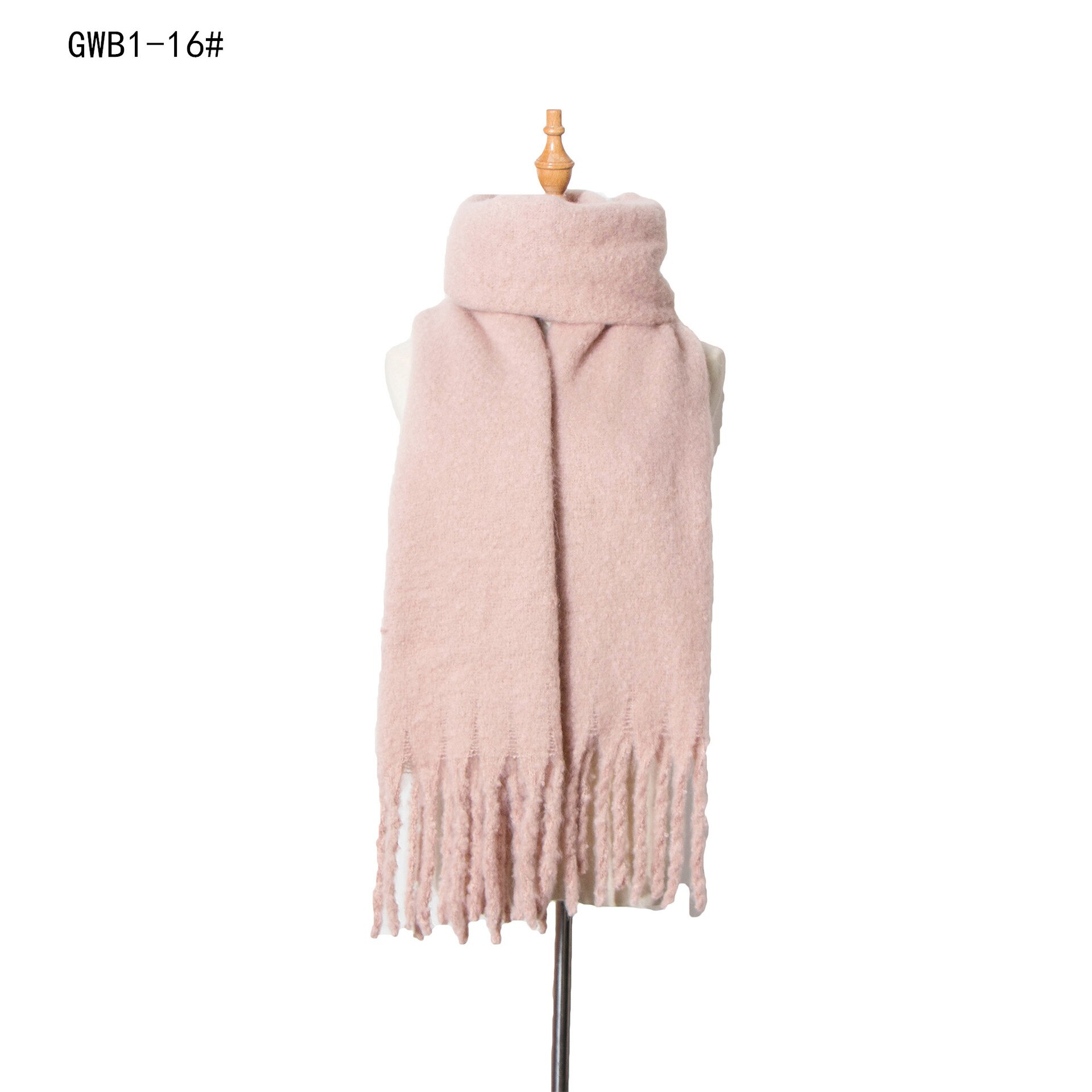 DIANRUO doux cachemire tricot écharpe pour les femmes hiver foulards Hijab solide Pashmina dame châle envelopper Double face écharpes Q351: GWB1-16